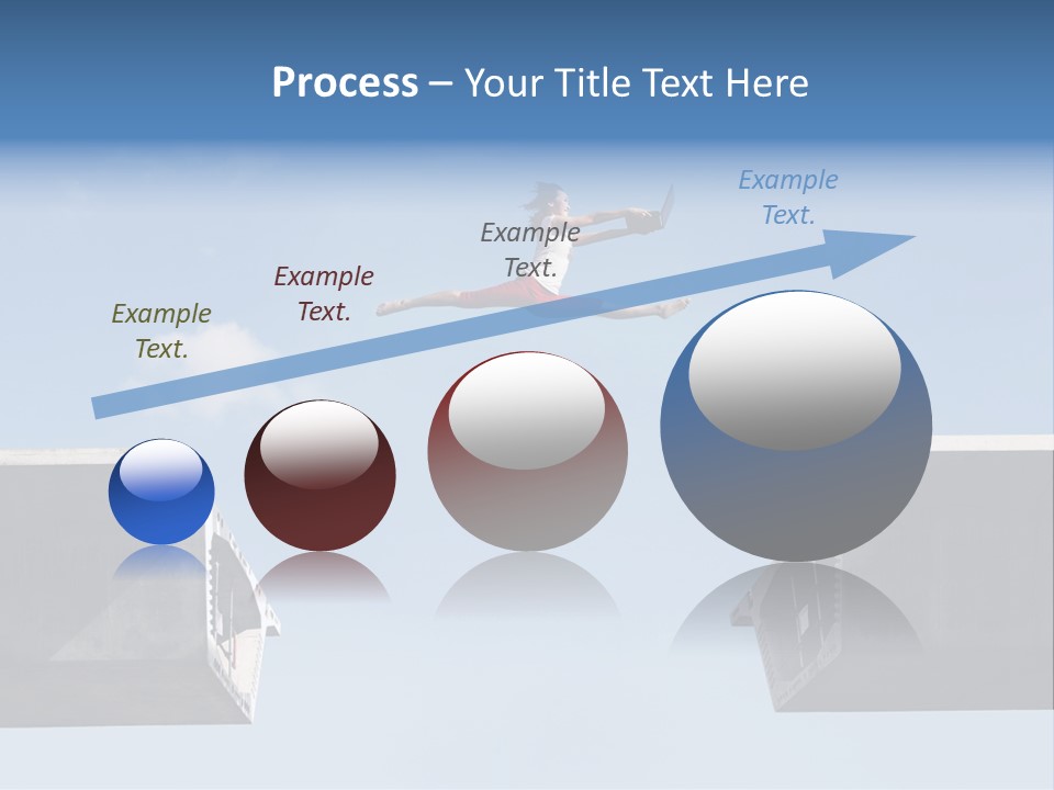 Woman Freedom Cloud PowerPoint Template