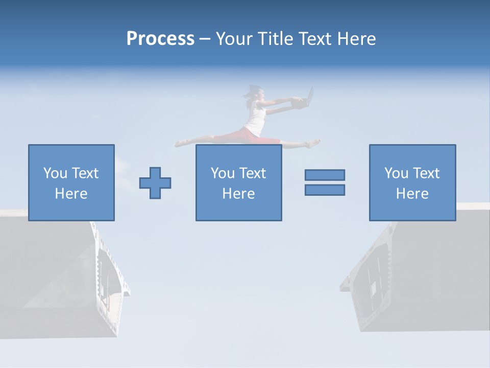 Woman Freedom Cloud PowerPoint Template