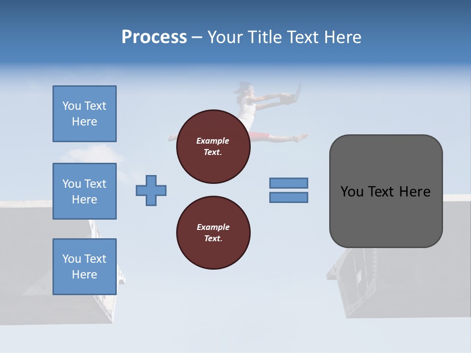 Woman Freedom Cloud PowerPoint Template