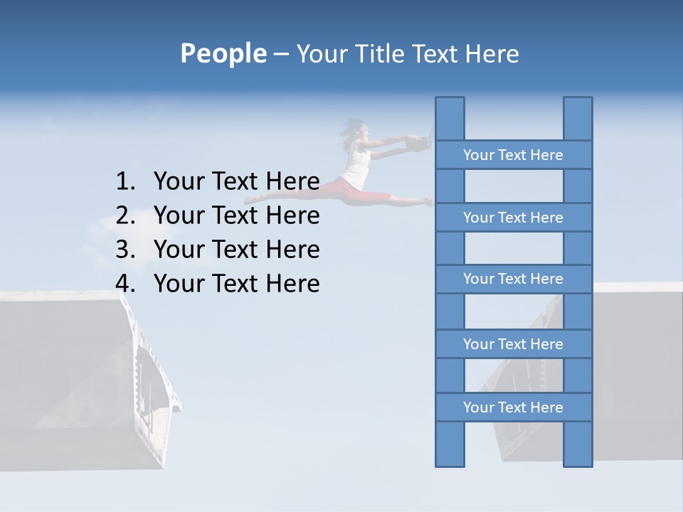 Woman Freedom Cloud PowerPoint Template