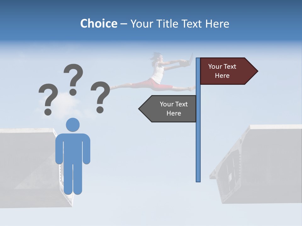 Woman Freedom Cloud PowerPoint Template