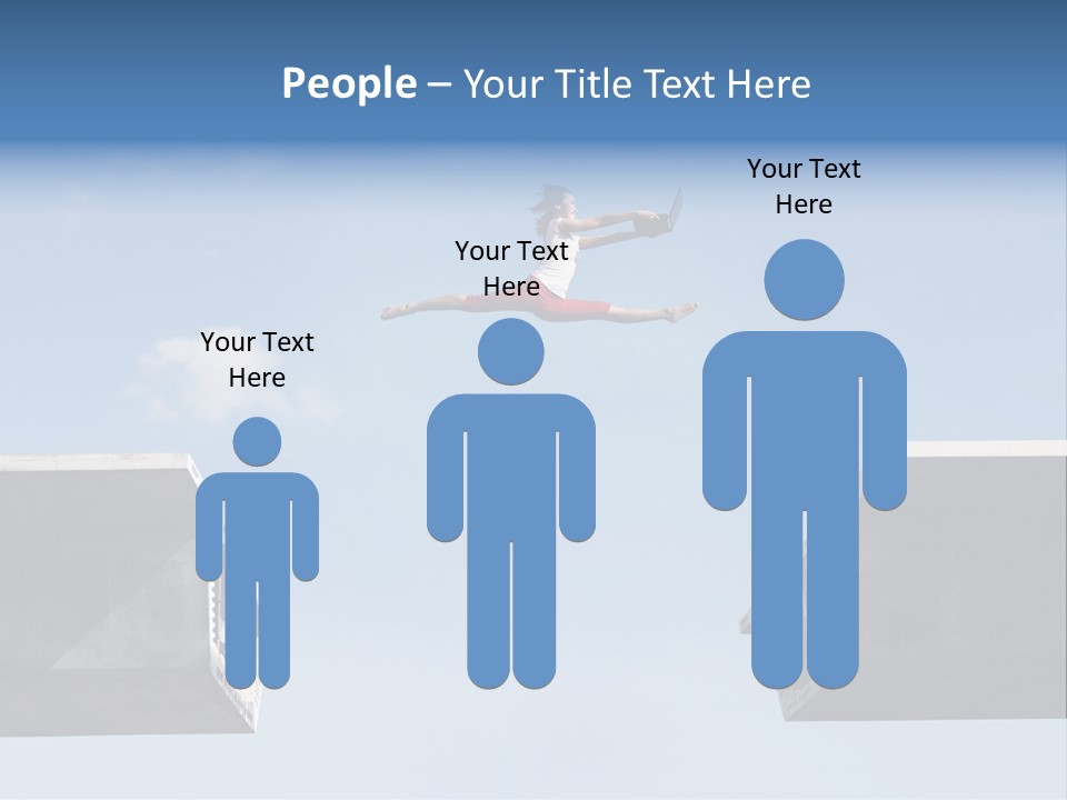 Woman Freedom Cloud PowerPoint Template