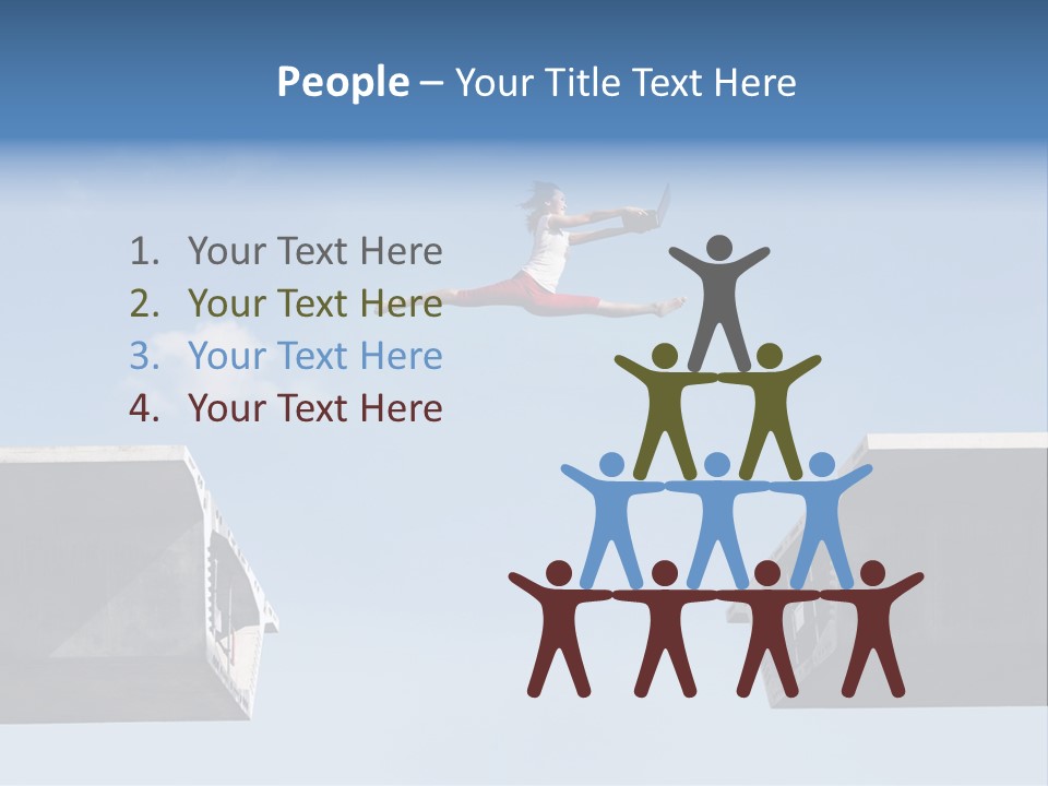 Woman Freedom Cloud PowerPoint Template