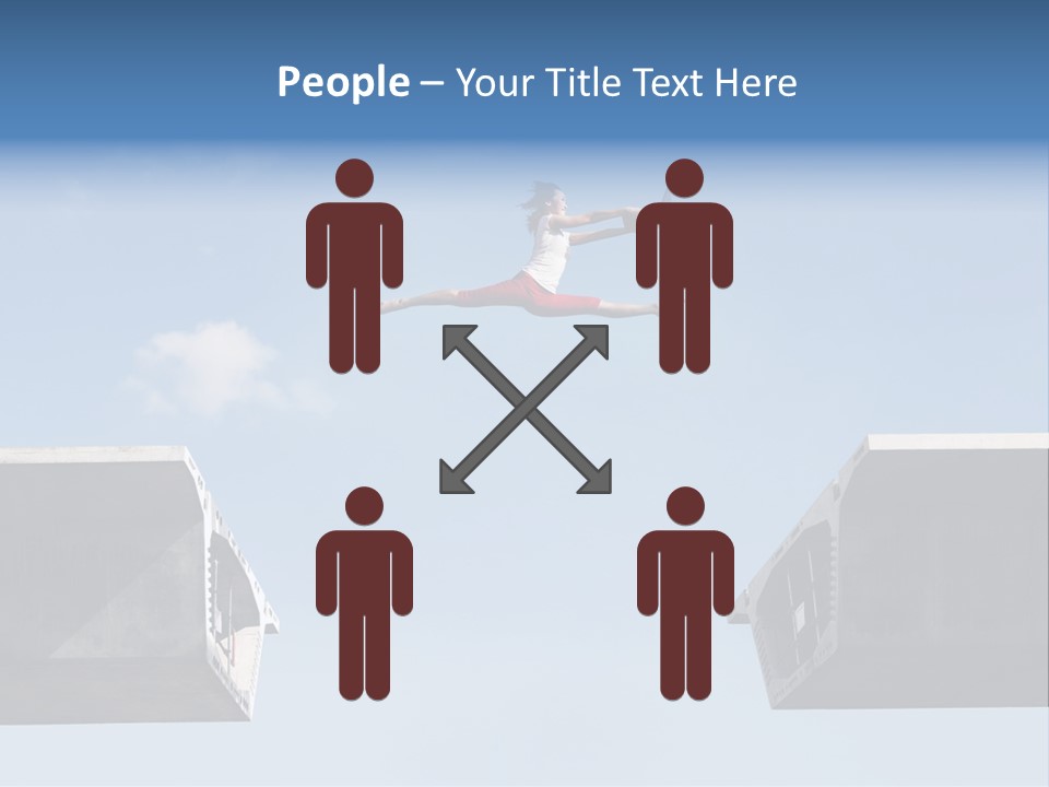 Woman Freedom Cloud PowerPoint Template