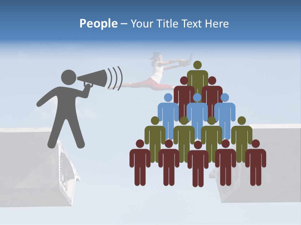 Woman Freedom Cloud PowerPoint Template