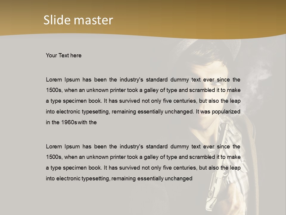 Holding Man Hitman PowerPoint Template