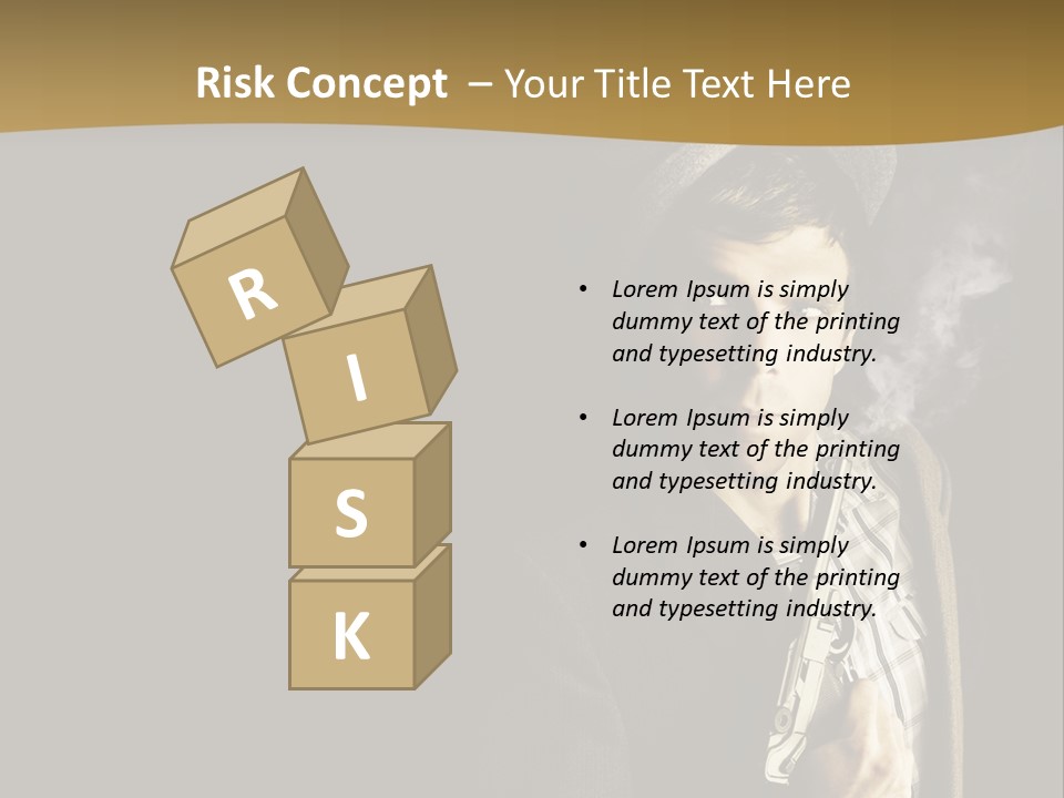 Holding Man Hitman PowerPoint Template