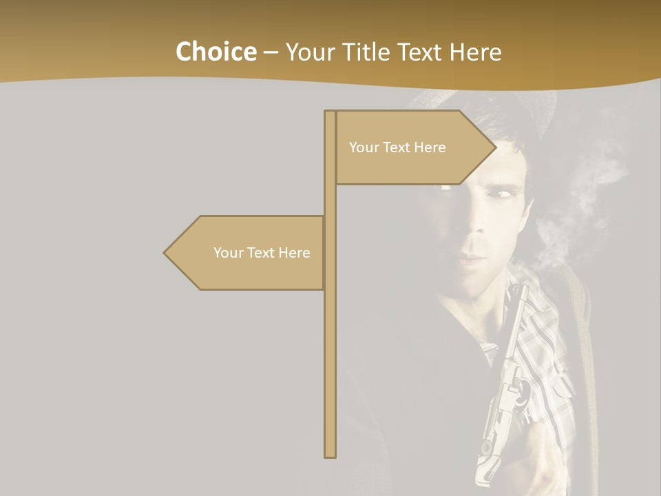 Holding Man Hitman PowerPoint Template
