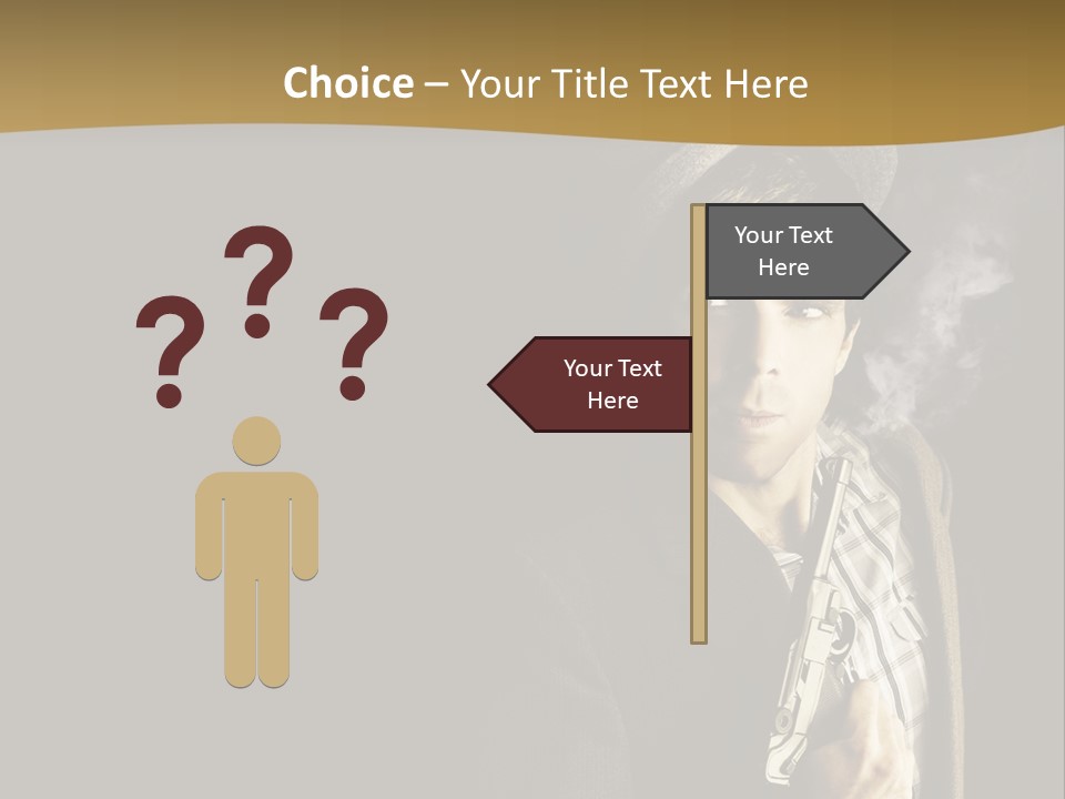 Holding Man Hitman PowerPoint Template