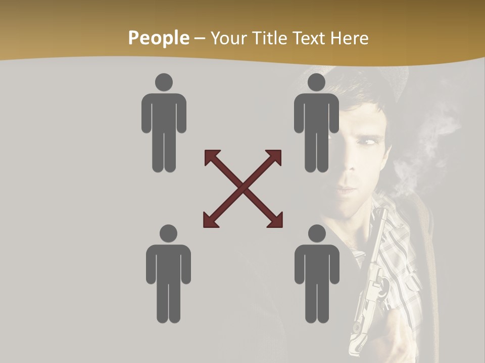 Holding Man Hitman PowerPoint Template