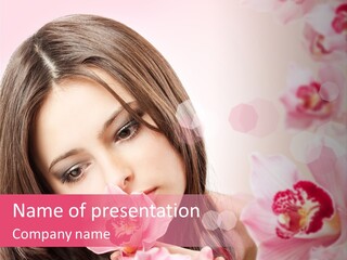 Beautiful Beauty Teenager PowerPoint Template