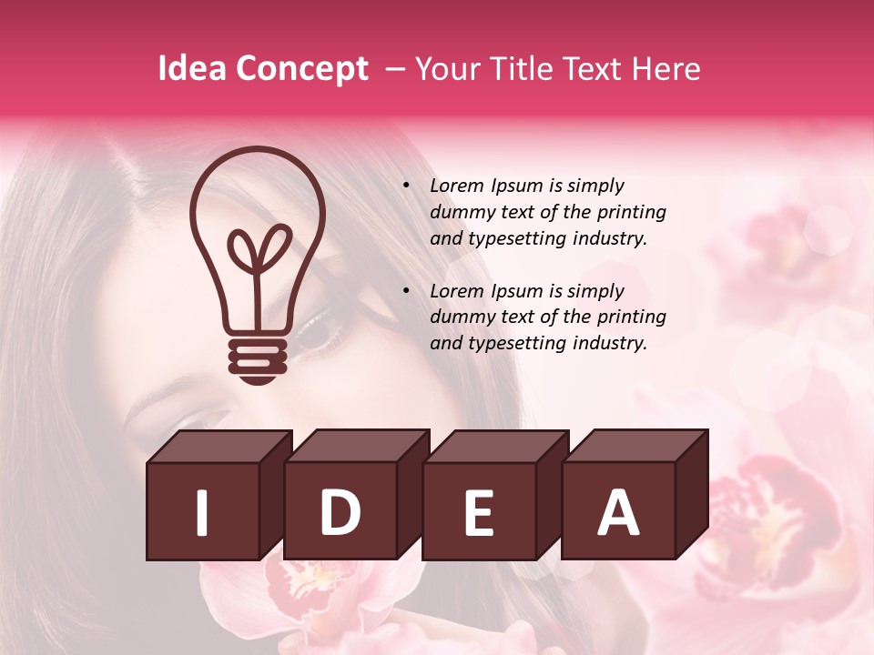 Beautiful Beauty Teenager PowerPoint Template