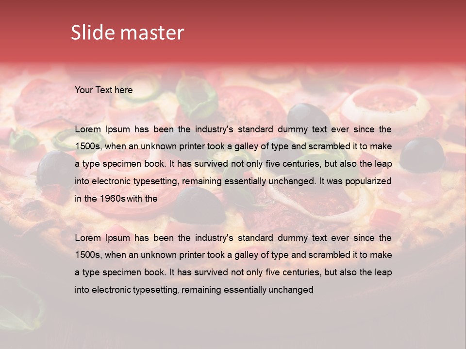 Cutting Board Pizza Chili Pepper PowerPoint Template