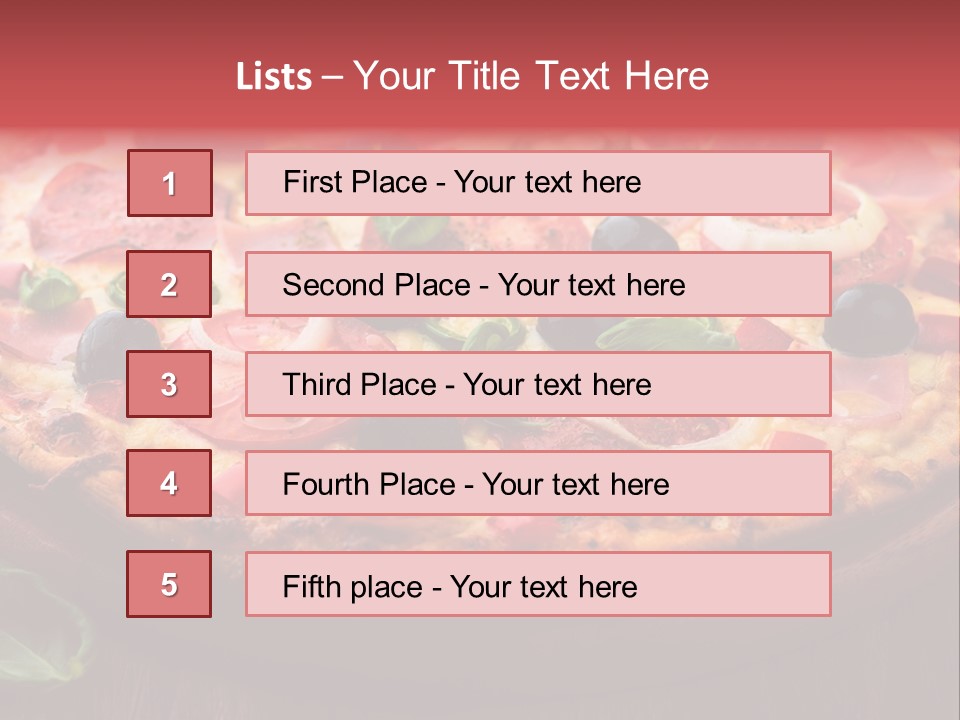 Cutting Board Pizza Chili Pepper PowerPoint Template