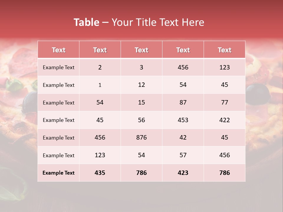 Cutting Board Pizza Chili Pepper PowerPoint Template