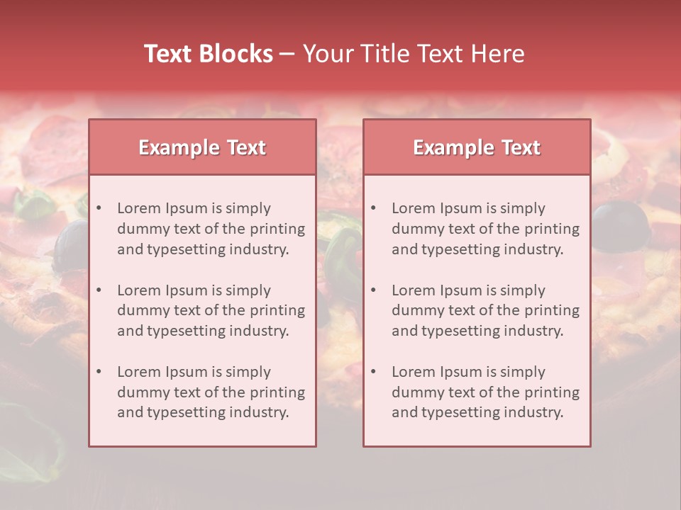Cutting Board Pizza Chili Pepper PowerPoint Template