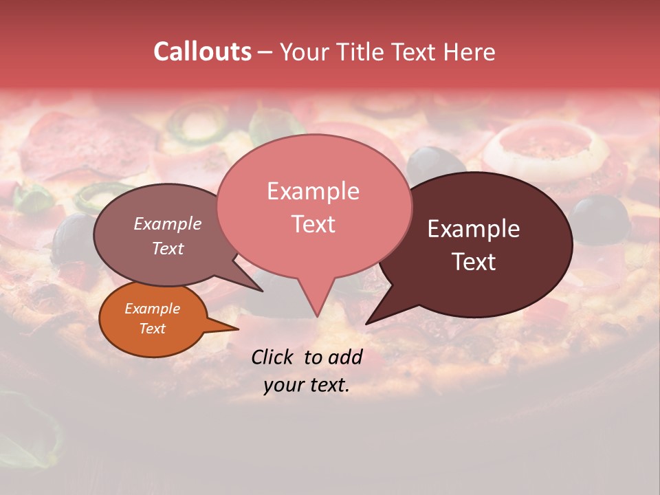 Cutting Board Pizza Chili Pepper PowerPoint Template