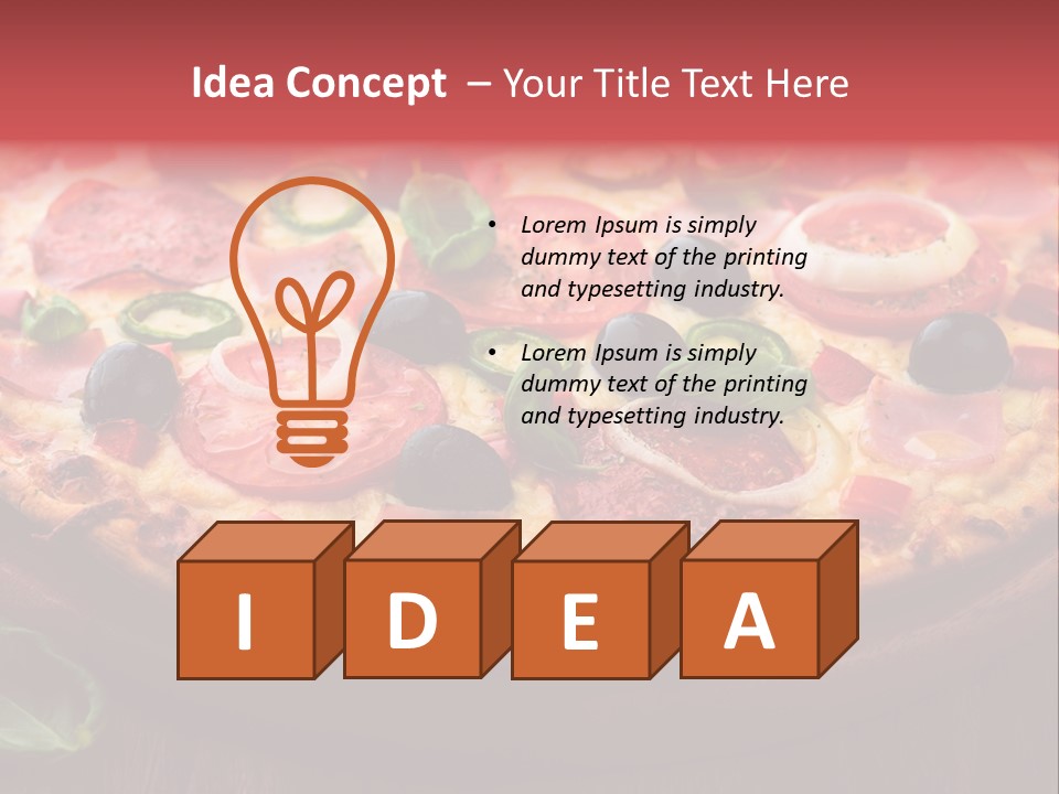 Cutting Board Pizza Chili Pepper PowerPoint Template