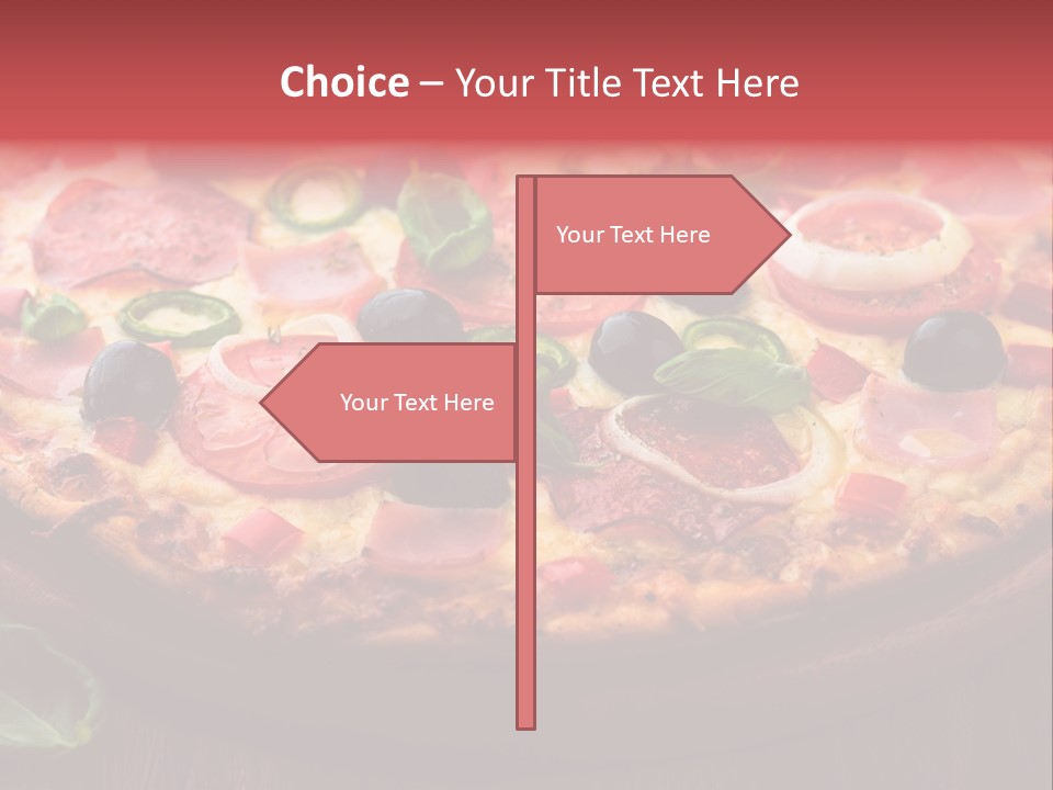 Cutting Board Pizza Chili Pepper PowerPoint Template