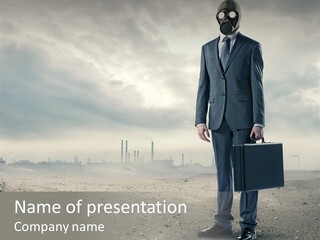 Jacket Natural Gas Chemical PowerPoint Template