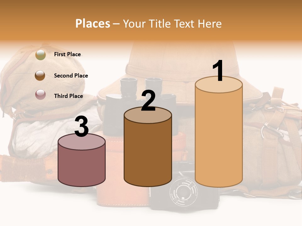 Jungle Backpack Camera PowerPoint Template