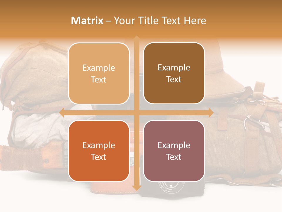 Jungle Backpack Camera PowerPoint Template