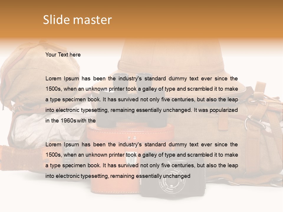 Jungle Backpack Camera PowerPoint Template