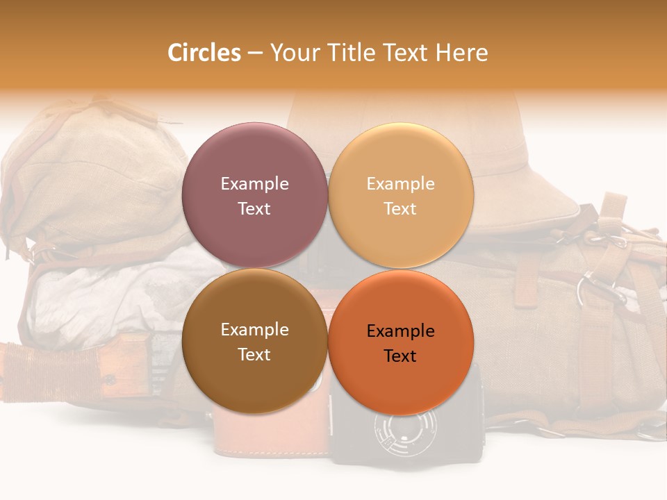 Jungle Backpack Camera PowerPoint Template