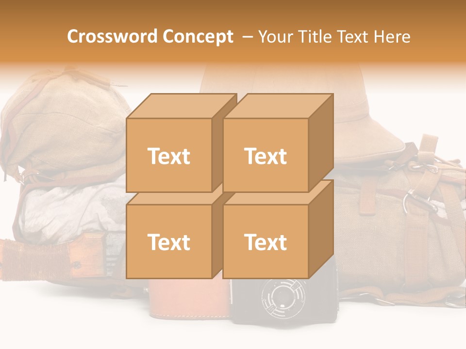 Jungle Backpack Camera PowerPoint Template