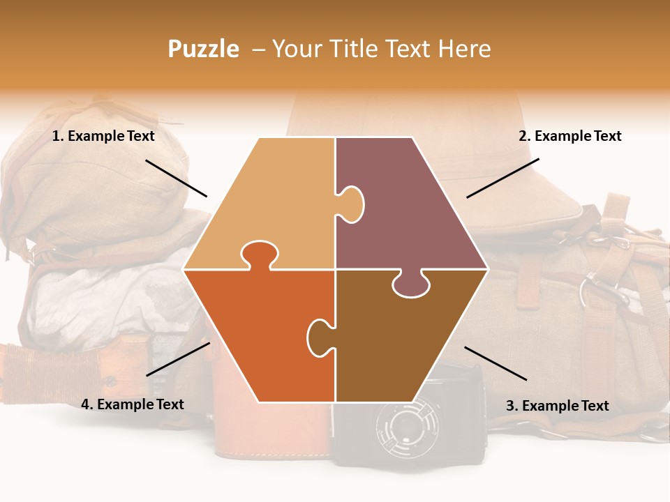 Jungle Backpack Camera PowerPoint Template