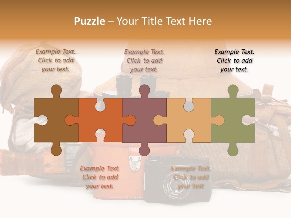 Jungle Backpack Camera PowerPoint Template