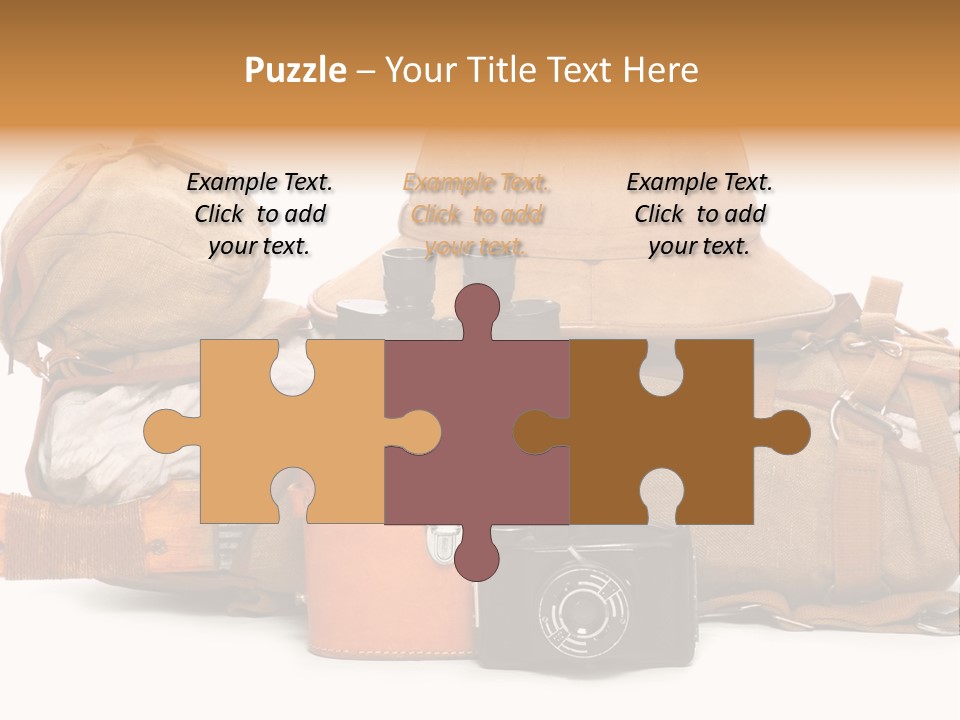 Jungle Backpack Camera PowerPoint Template