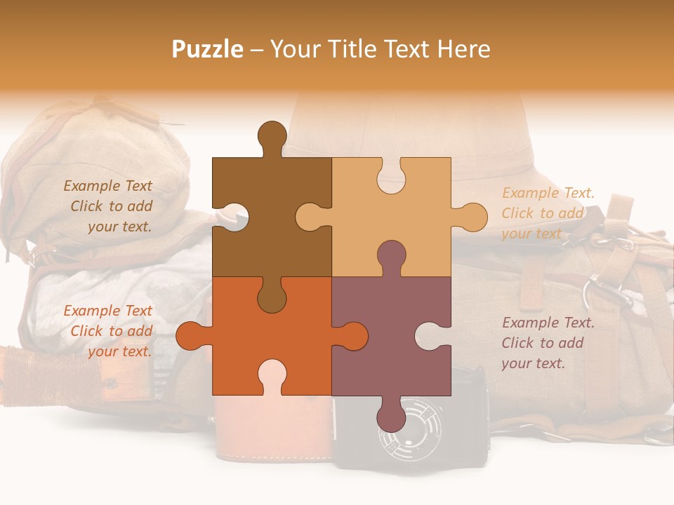 Jungle Backpack Camera PowerPoint Template