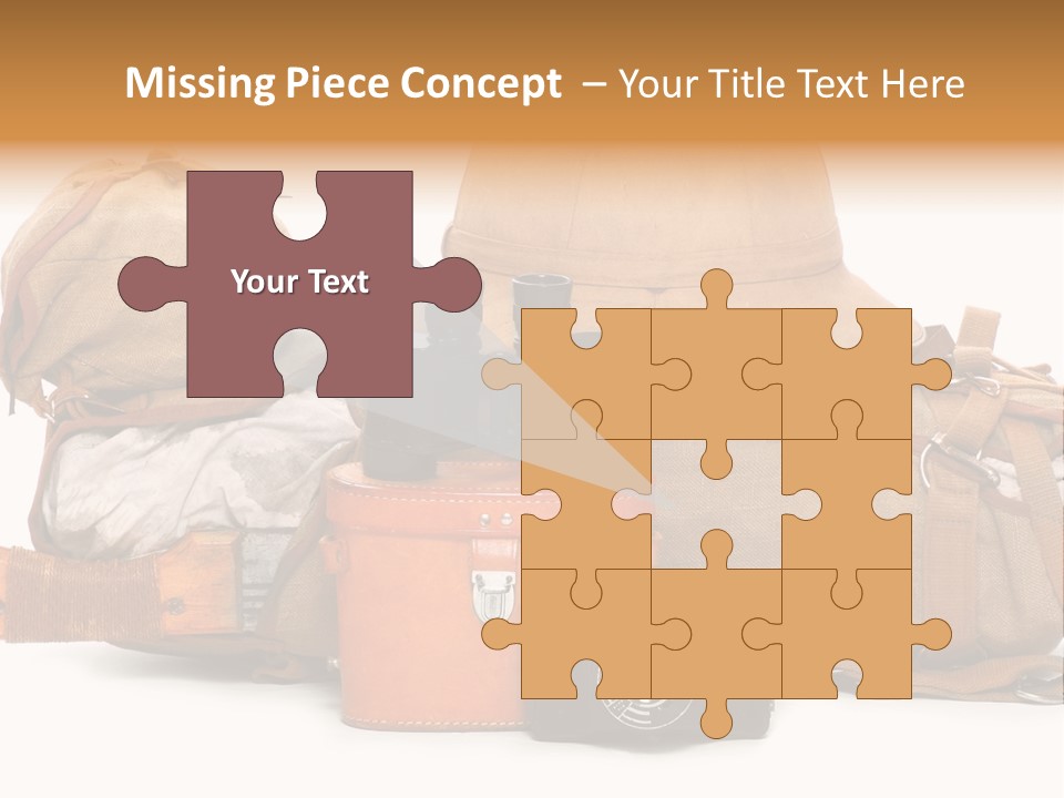 Jungle Backpack Camera PowerPoint Template