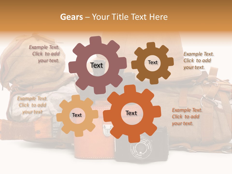 Jungle Backpack Camera PowerPoint Template