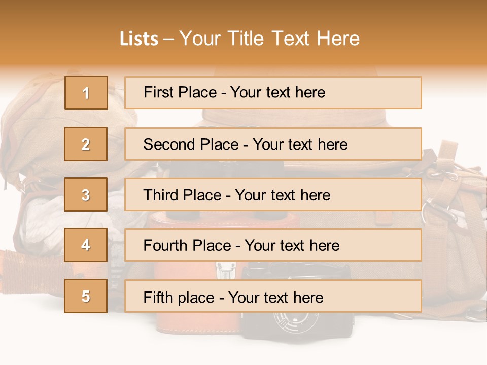 Jungle Backpack Camera PowerPoint Template