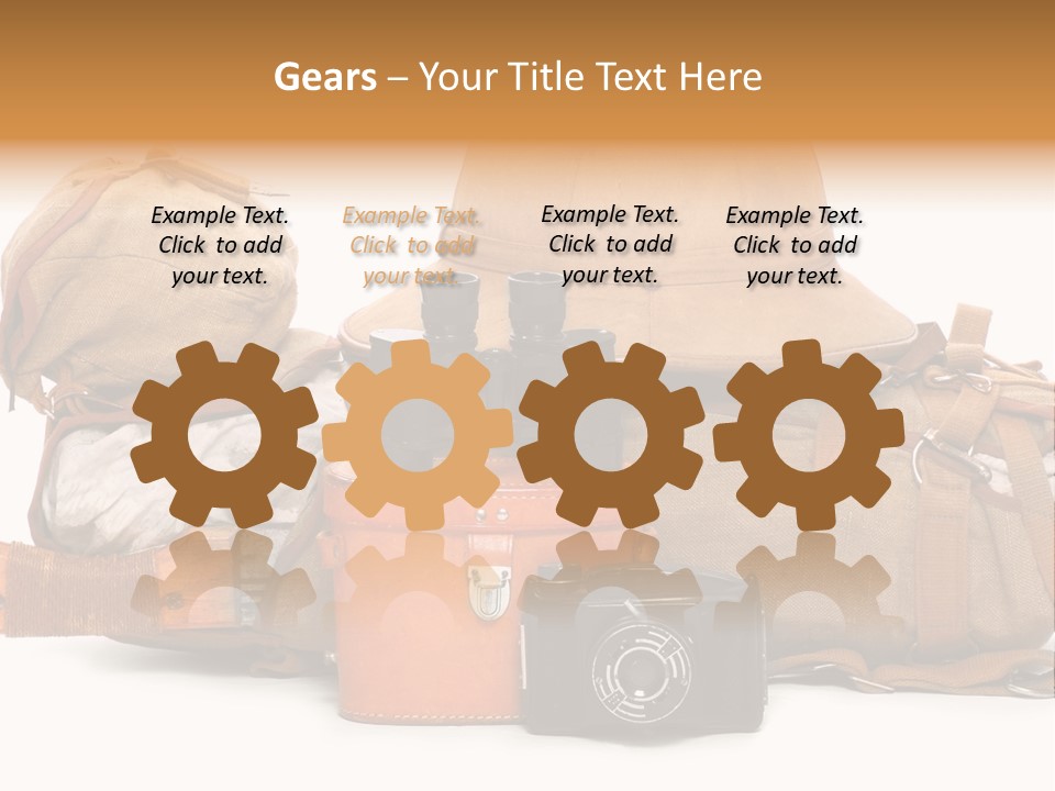 Jungle Backpack Camera PowerPoint Template