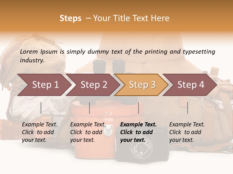 Jungle Backpack Camera PowerPoint Template