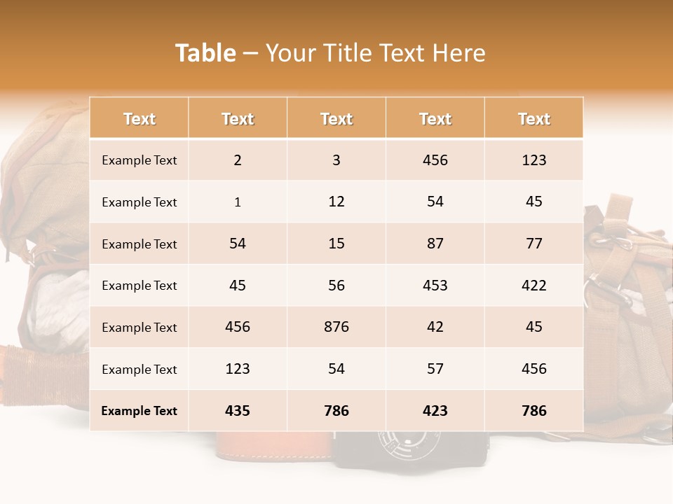 Jungle Backpack Camera PowerPoint Template
