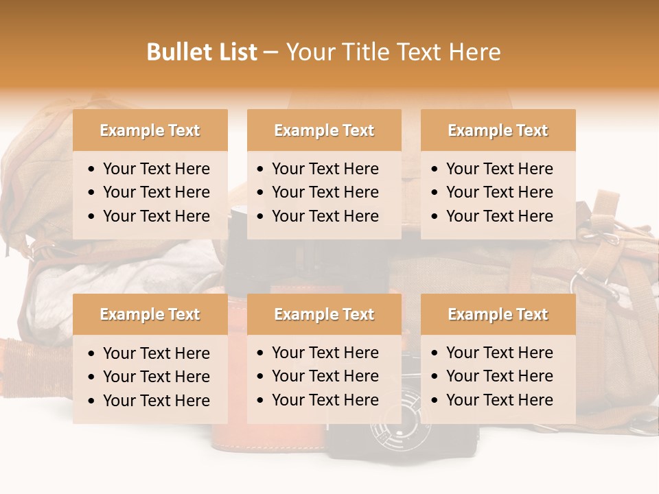 Jungle Backpack Camera PowerPoint Template