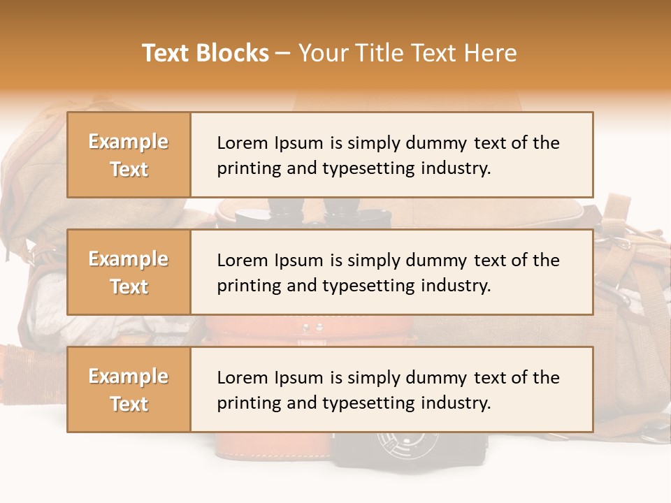 Jungle Backpack Camera PowerPoint Template