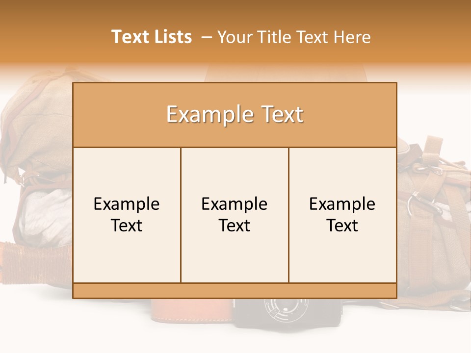 Jungle Backpack Camera PowerPoint Template