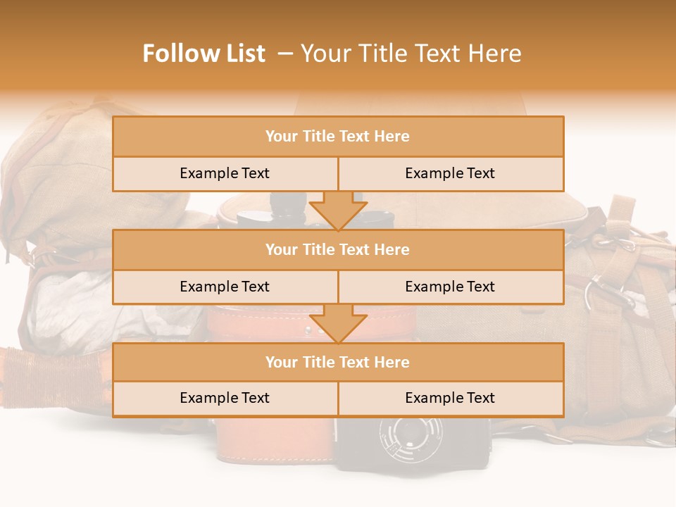 Jungle Backpack Camera PowerPoint Template