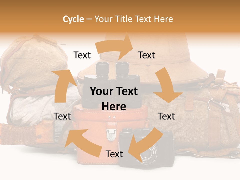 Jungle Backpack Camera PowerPoint Template