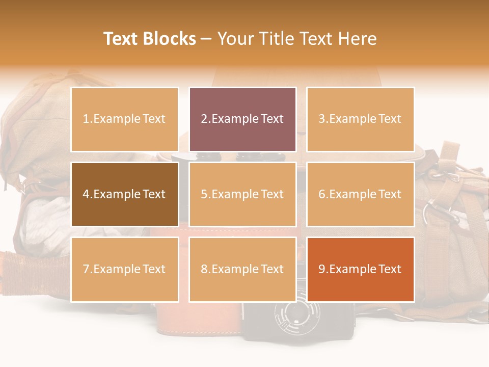 Jungle Backpack Camera PowerPoint Template