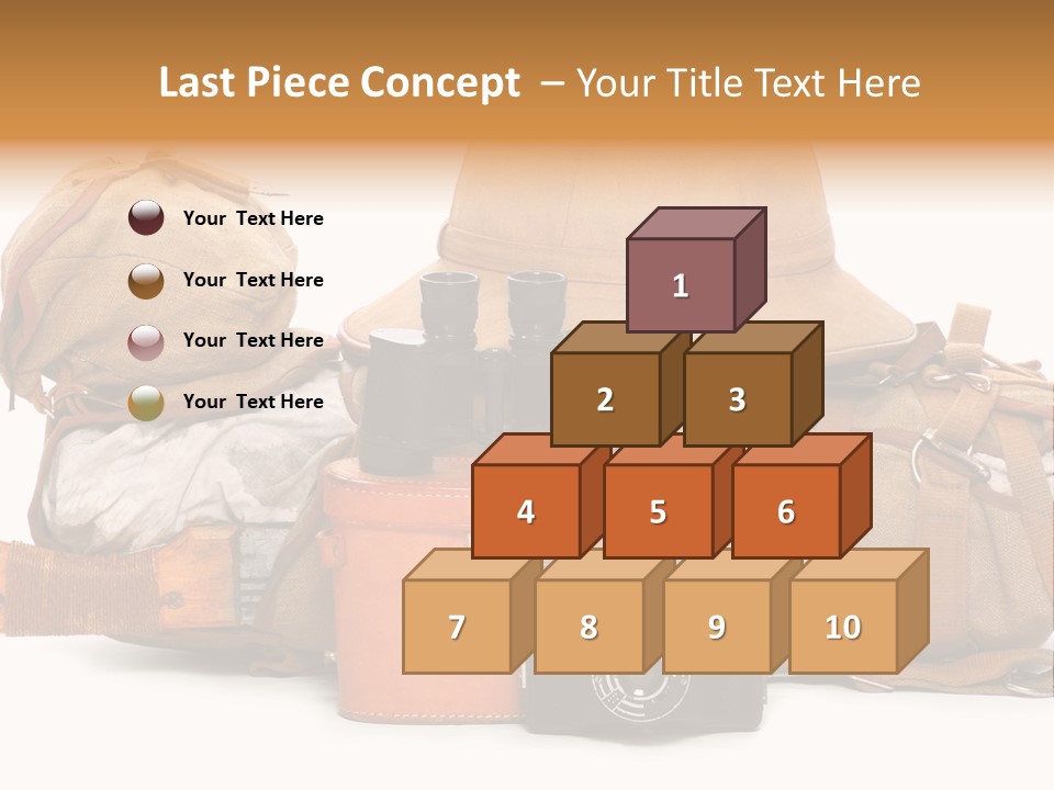 Jungle Backpack Camera PowerPoint Template