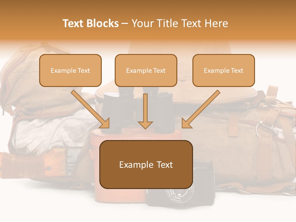 Jungle Backpack Camera PowerPoint Template