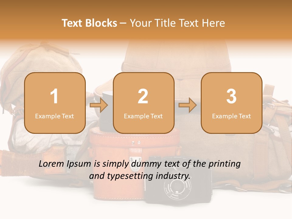 Jungle Backpack Camera PowerPoint Template