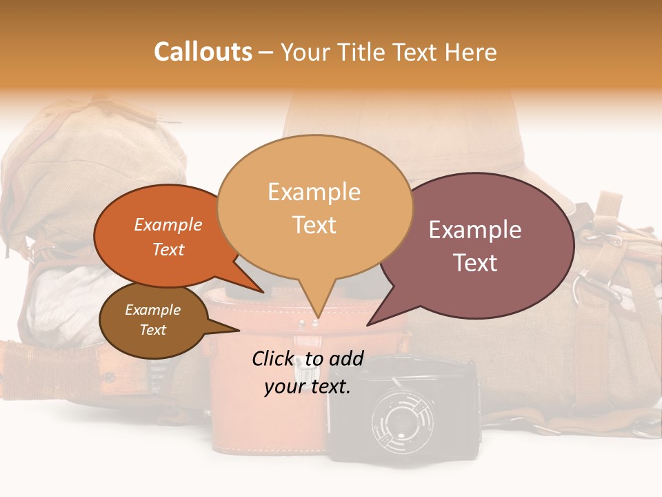 Jungle Backpack Camera PowerPoint Template