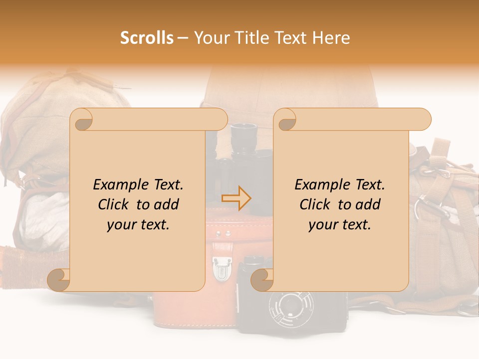 Jungle Backpack Camera PowerPoint Template